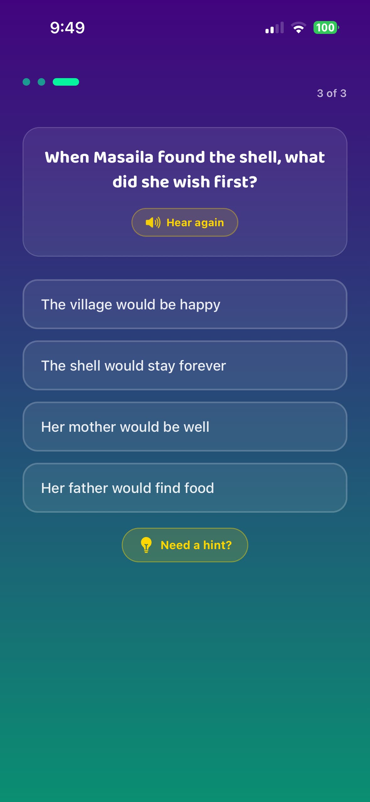 Multiple choice quiz for ages 6 to 12